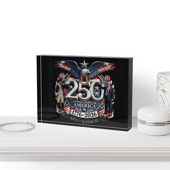 Other - 250th Semiquincentennial Anniversary USofA 1776-2026, Acrylic Photo Block Black